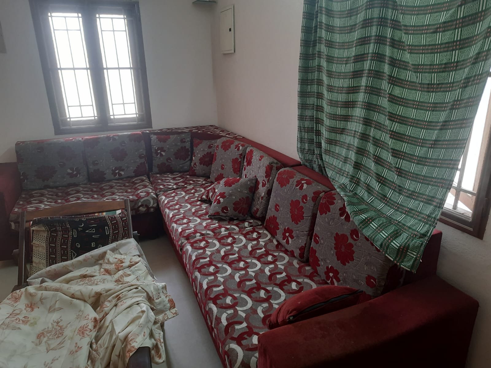L SHAPE SOFA SET and Wooden coat